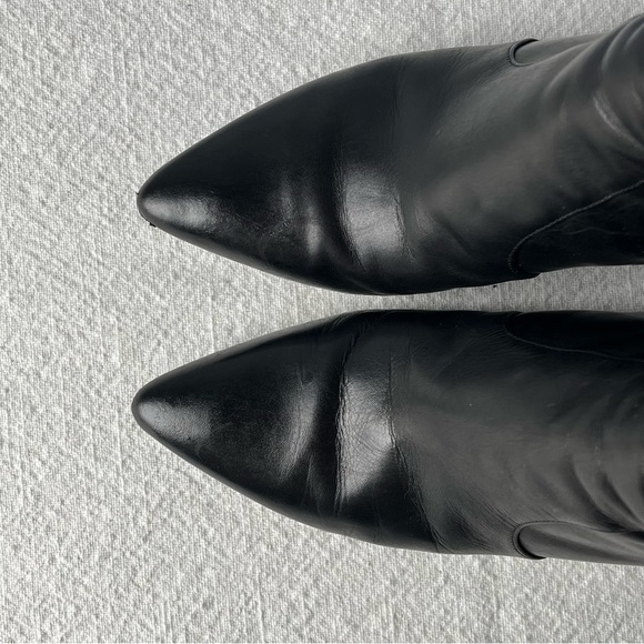 Pointed toe Via Spiga Black Heeled Boots with Sleek Silhouette - Picture 10 of 10